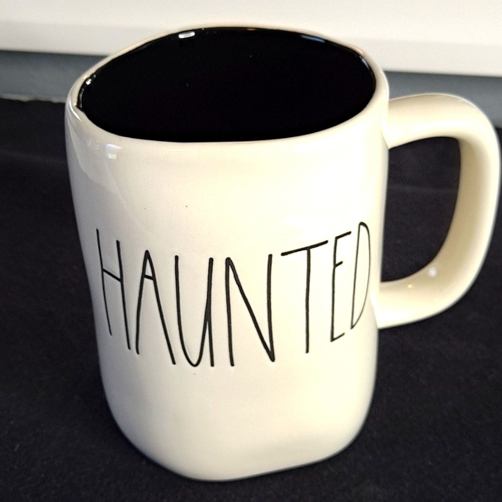 Rae Dunn Artisian Collection HAUNTED Mug with Black Interior By Magenta